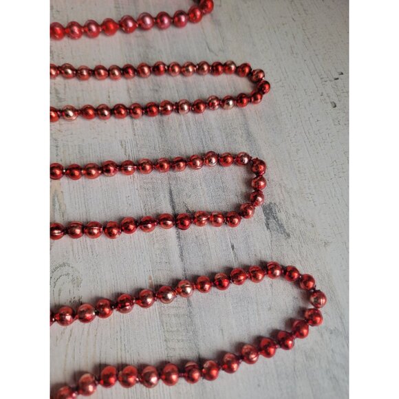 Unique long red mercury beaded Garland glass Xmas decor - Picture 9 of 13